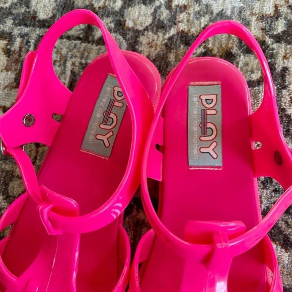 Play by Jeffery Campbell Neon Pink Jelly Sandals - Picture 7 of 10